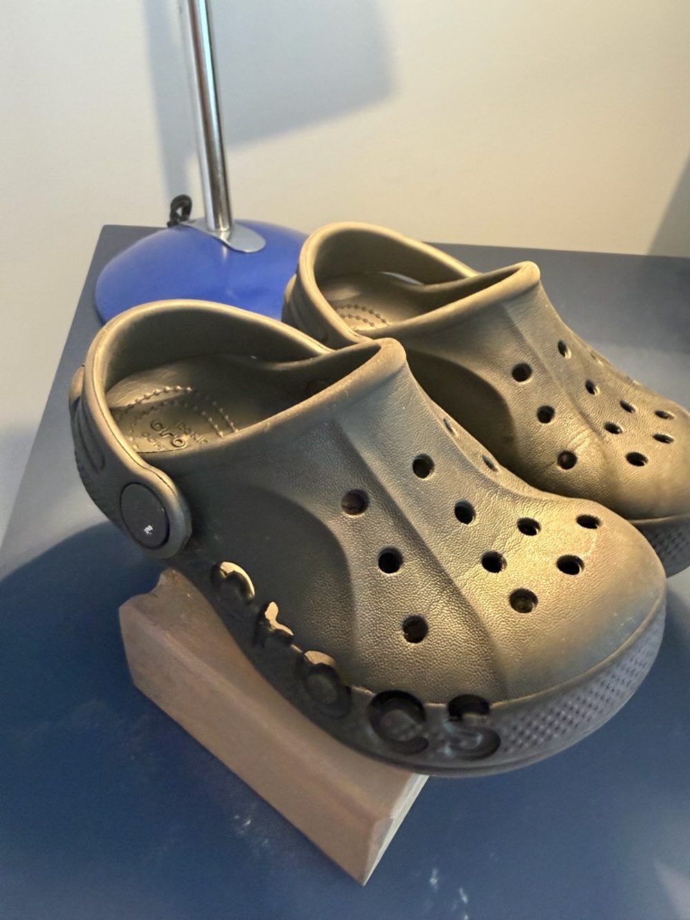 CROCS Kids Black Slip-On Clogs with Heel Strap